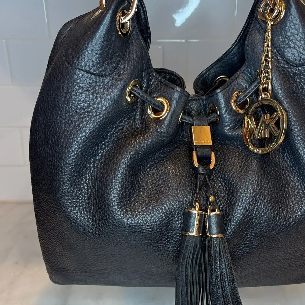 Michael Kors Purse Leather Handbag Camden Large Pebbled Hobo Pocketbook Bag